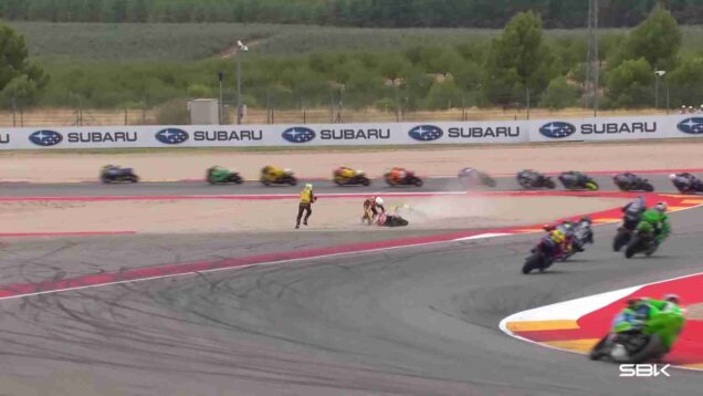 HIGHLIGHTS from an eventful WorldSSP300 Race 2 2025 AragonWorldSBK_0.00.56.00