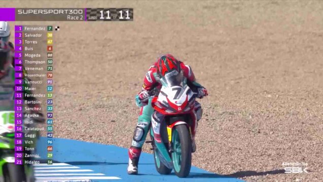 HIGHLIGHTS from a decisive WorldSSP300 Race 2 2025 SpanishWorldSBK_0.01.28.00